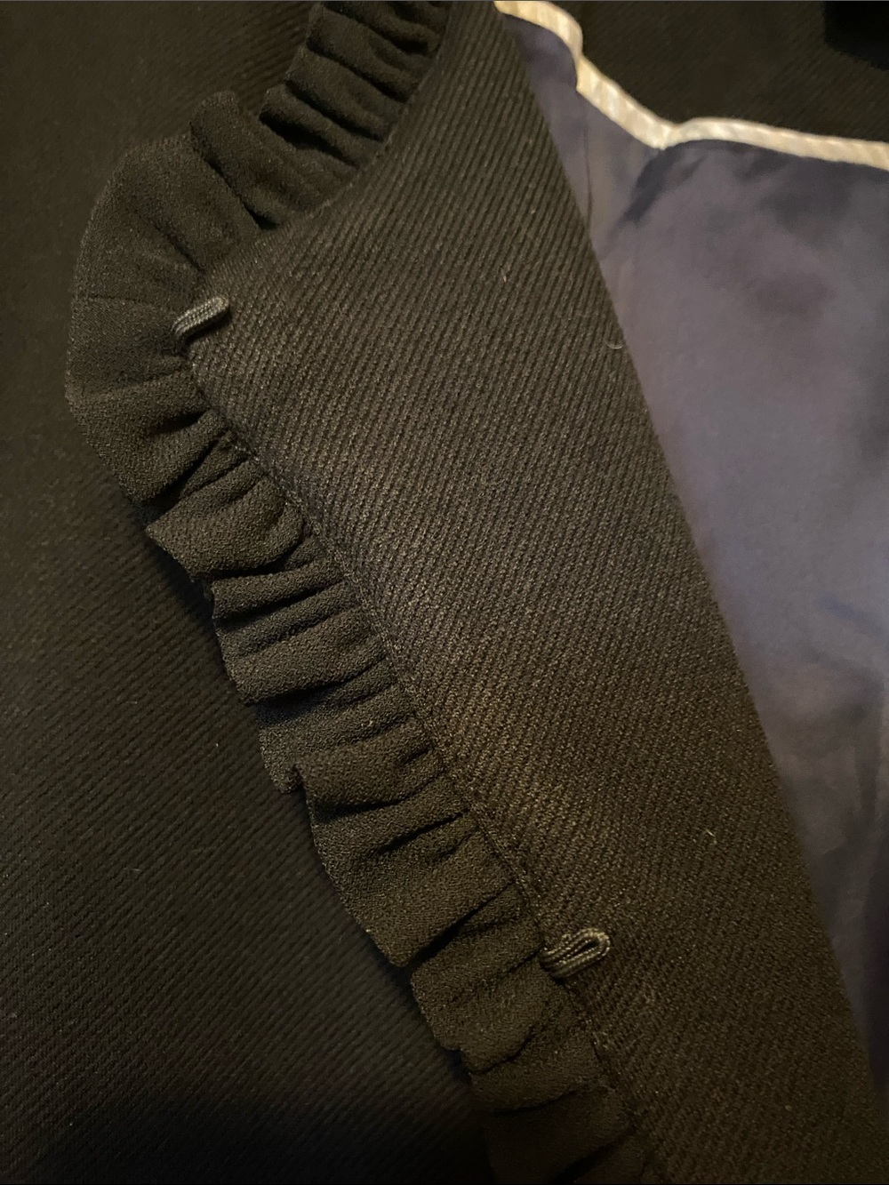 J. Crew ruffled black going out blazer peplum size 12 - Picture 10 of 16